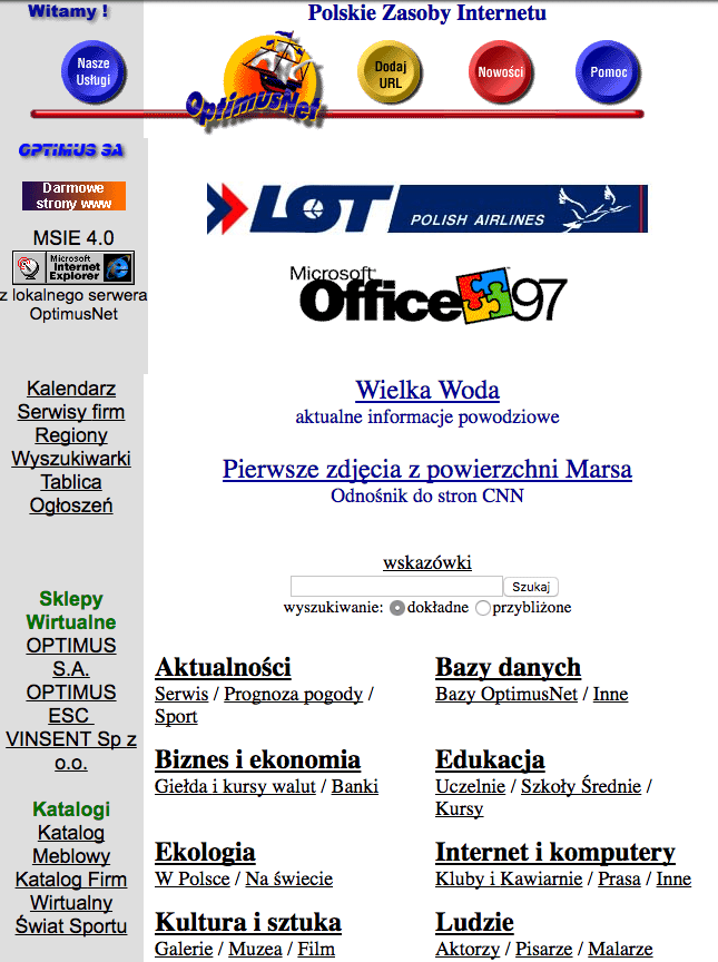 Onet.pl w 1997 roku