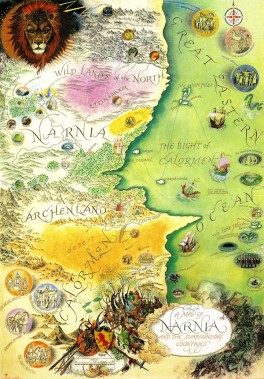Mapa Narni autorstwa Pauline Baynes