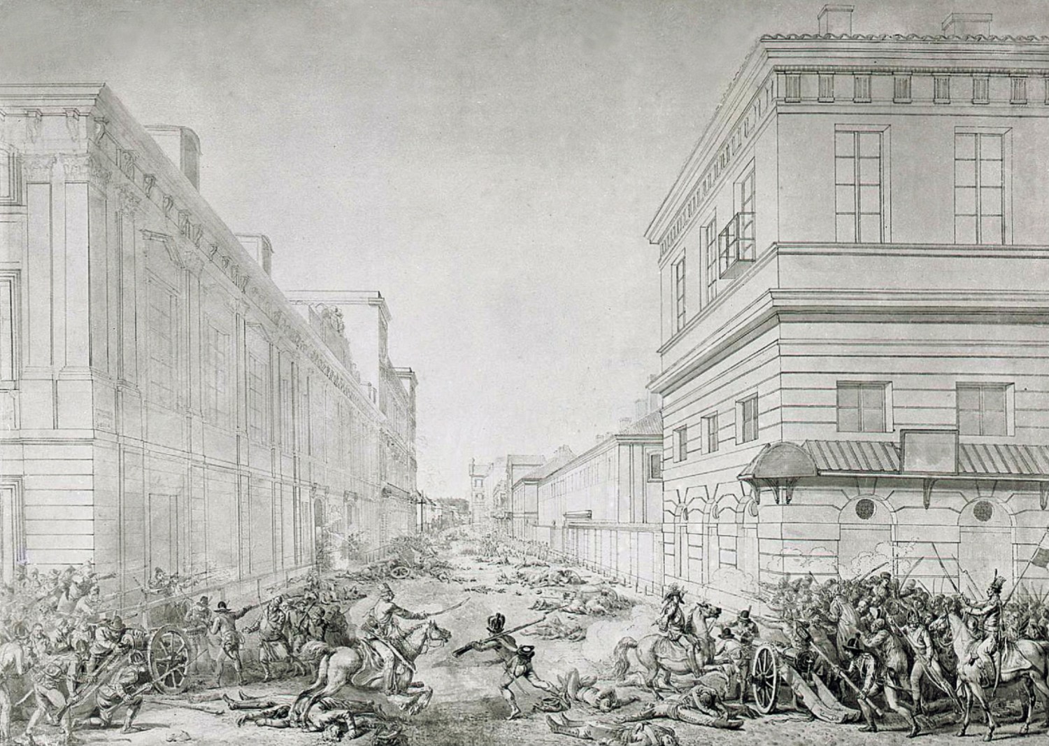 Jan Piotr Norblin, „Walki na ulicy Miodowej, po 1794