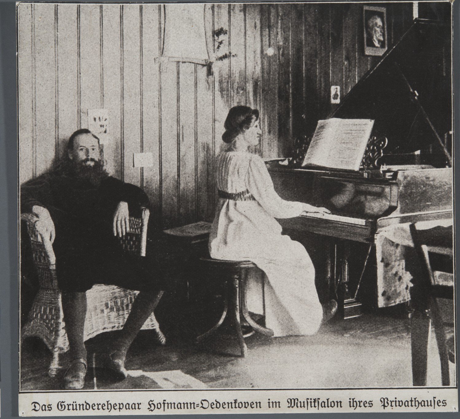 Henri Oedenkoven i Ida Hofmann podczas koncertu w Casa Anatta/©Fondazione Monte Verità, Fondo Harald Szeemann