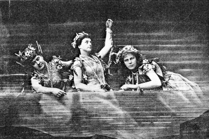 The Rhinemaidens in the first Bayreuth production of Wagner's Ring cycle in 1876