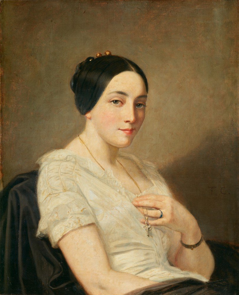 Thomas Couture  (1815–1879) Portrait of a Young Woman