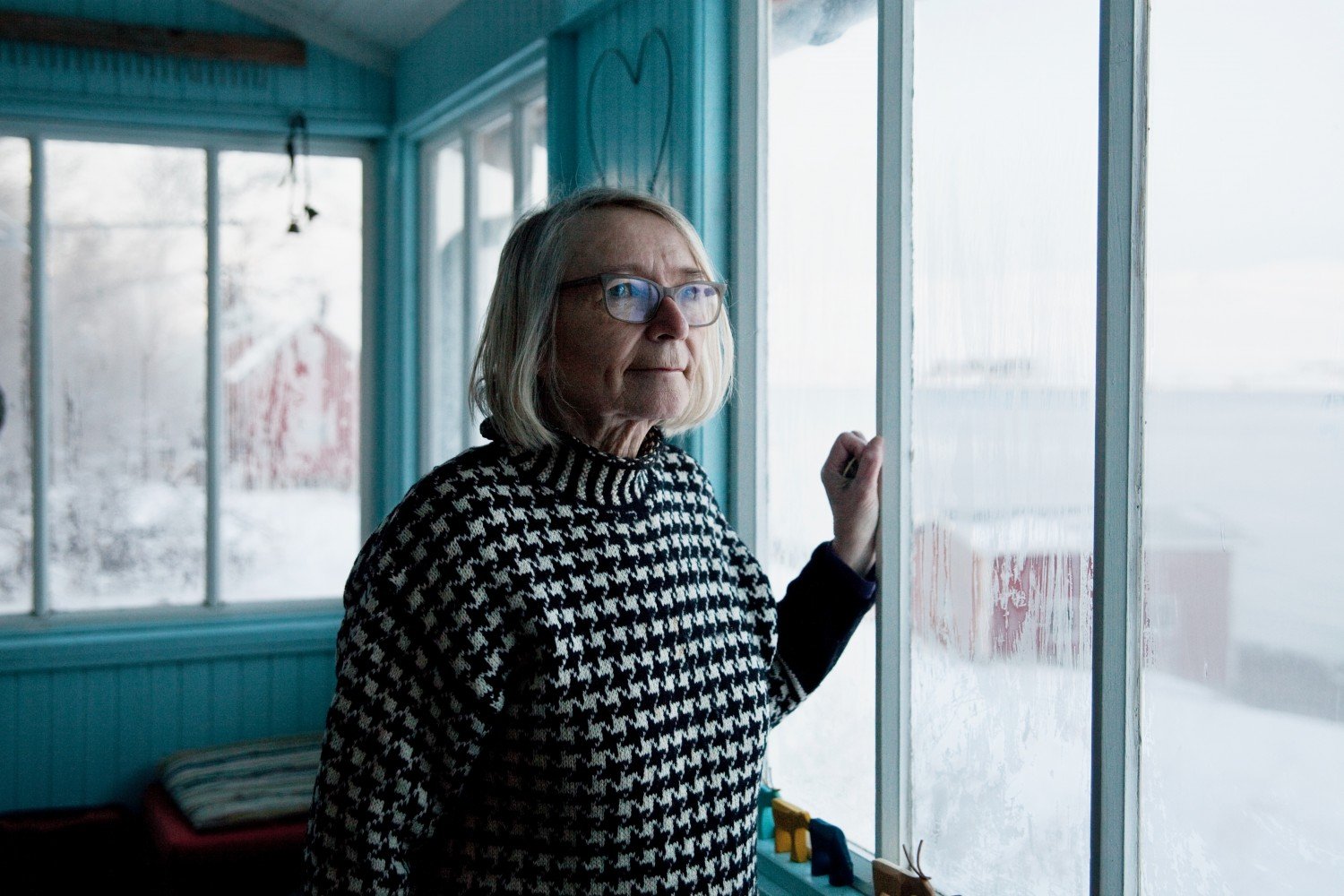 Marion w swoim domu z widokiem na fiord / fot. Ilona Wiśniewska