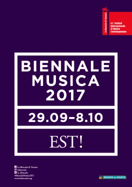 Wenecja, Biennale Musica, 29 września – 8 października 2017