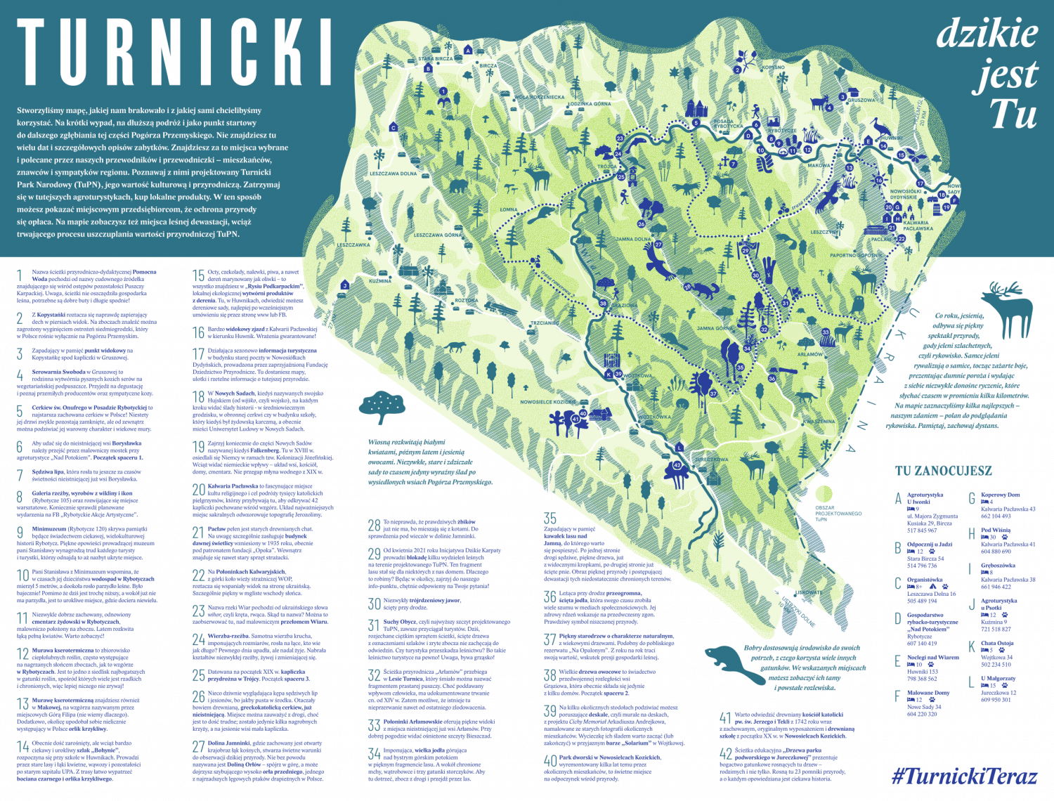 Fragment mapy „Turnicki Turystycznie”