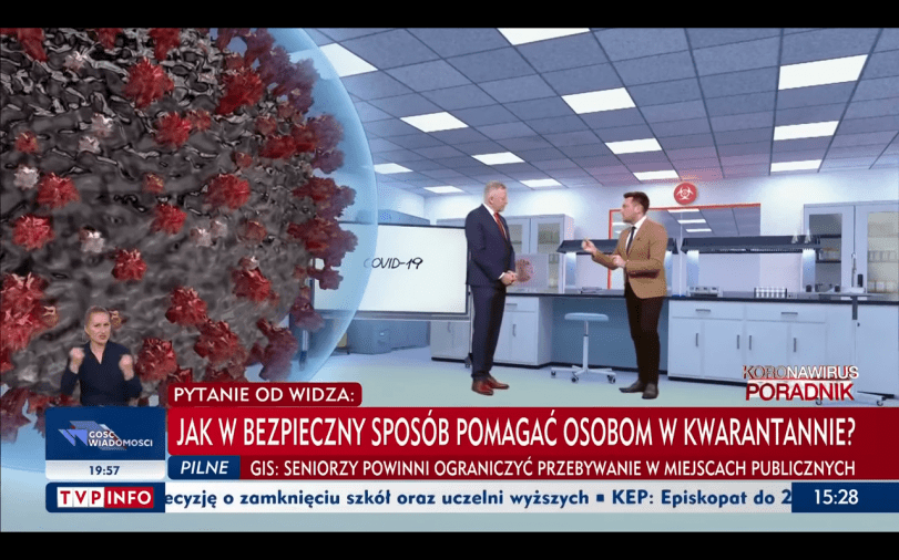 „Poradnik koronawirus” w TVP.
