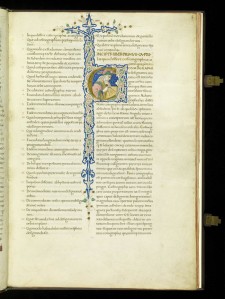Karta zawierająca początek pierwszej księgi. „Geografia” Klaudiusza Ptolemeusza w redakcji Nicolausa Germanusa. Florencja 1467 r. 