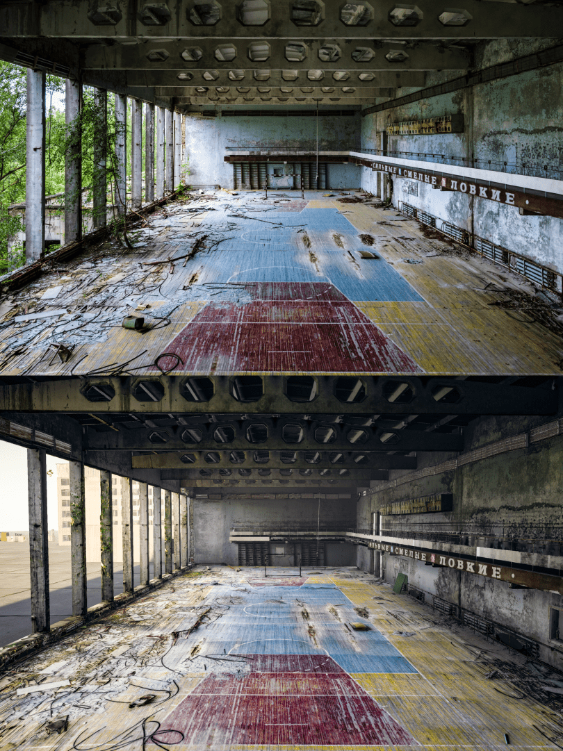 Fotografia i cyfrowe odwzorowanie sali gimnastycznej Energetik w Czarnobylu / fot. The Farm 51