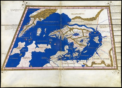 Mapa Europy Północnej z „Geografii” Klaudiusza Ptolemeusza w redakcji Nicolausa Germanusa. Florencja, 1467 r. 