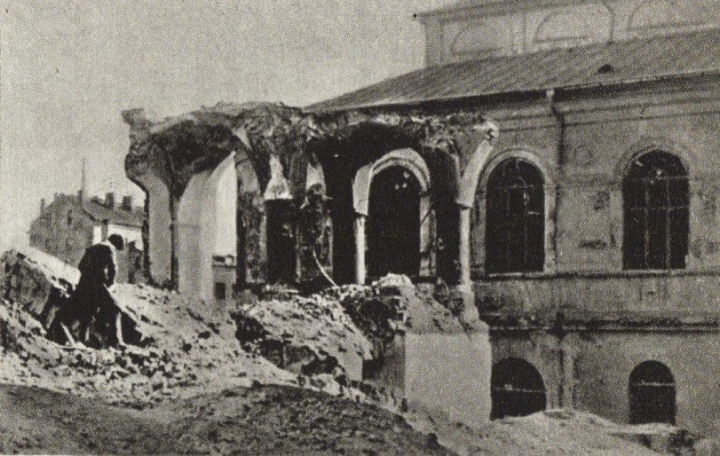 Burzenie dzielnicy żydowskiej w Lublinie przez hitlerowców w latach 1942-1943, fot. Czesław Gawdzik