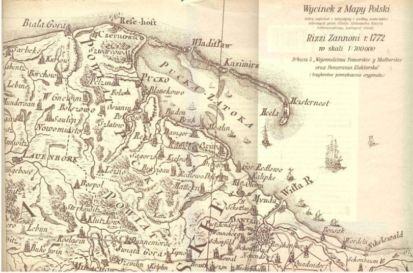 Mapa z roku 1772