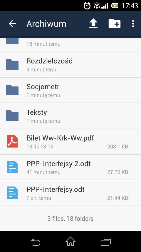 Płaski interfejs (Android 4.2.2)